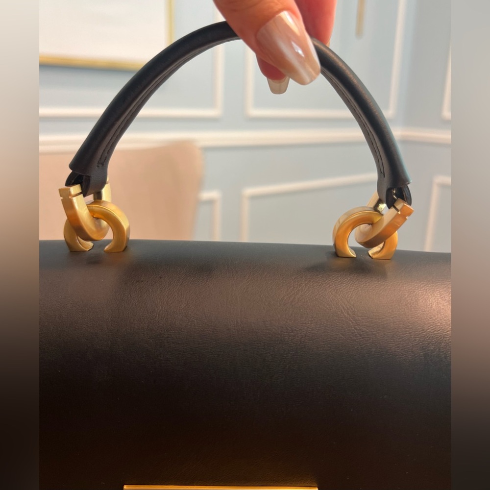 Zac Posen Eartha ColorBlock Black & Cream Convertible Satchel EUC SOLD OUT Every - Picture 8 of 17